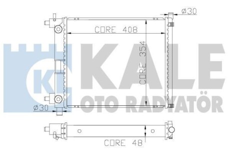 KALE TOYOTA Радиатор охлаждения Yaris 1.3/1.5 99- KALE KALE OTO RADYATOR 365900