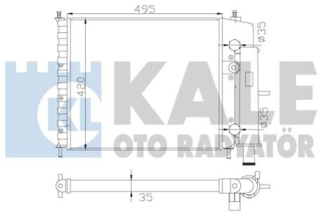 KALE FIAT Радиатор охлаждения Brava,Marea 1.4/1.6 KALE KALE OTO RADYATOR 342270