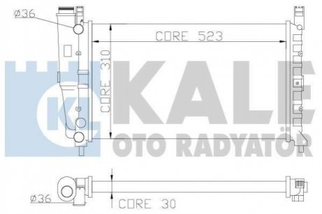 FIAT Радиатор охлаждения Fiorino 1.4/1.6 94- KALE OTO RADYATOR 342265 (фото 1)