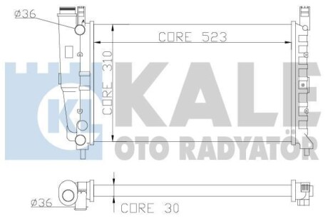 KALE FIAT Радиатор охлаждения Fiorino 1.4/1.6 94- KALE KALE OTO RADYATOR 342265