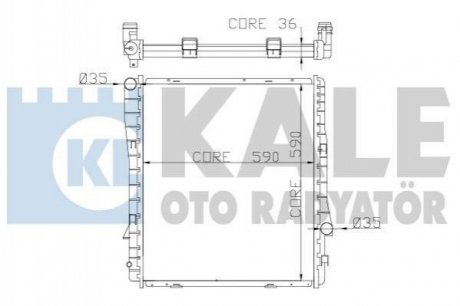 BMW Радиатор охлаждения X5 E53 3.0d/4.4/4.8 KALE OTO RADYATOR 354200 (фото 1)