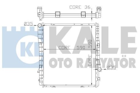 KALE BMW Радиатор охлаждения X5 E53 3.0d/4.4/4.8 KALE KALE OTO RADYATOR 354200 (фото 1)