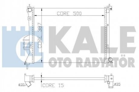 KALE HYUNDAI Радиатор охлаждения i20 1.2/1.6 08- KALE KALE OTO RADYATOR 358600