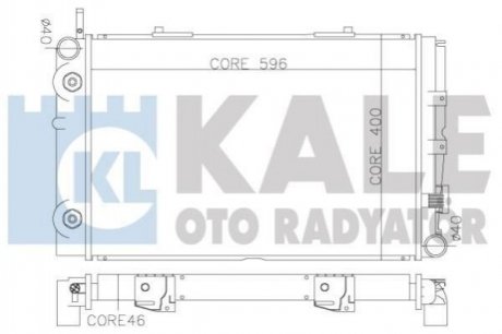 KALE DB Радиатор охлаждения с АКПП W201 2.0 82- KALE KALE OTO RADYATOR 370200