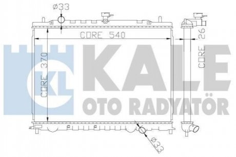 Радиатор охлаждения Kia Rio II KALE OTO RADYATOR 374300 (фото 1)