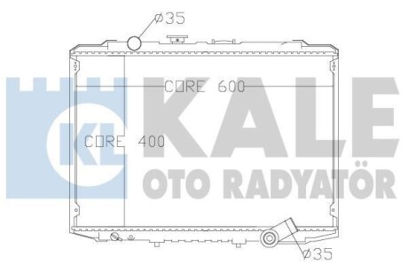 KALE HYUNDAI Радиатор охлаждения H-100 2.5D 93- KALE KALE OTO RADYATOR 342290