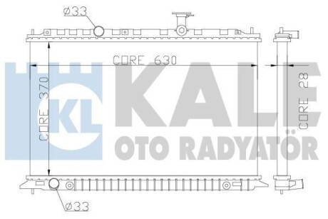 KALE KIA Радиатор охлаждения Rio II 1.4/1.6 05- KALE KALE OTO RADYATOR 359100