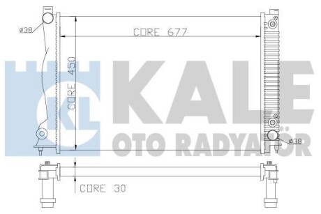 KALE VW Радиатор охлаждения Audi A6 2.4/3.2 04- KALE KALE OTO RADYATOR 353200