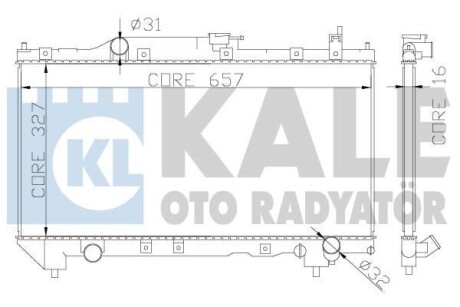 KALE TOYOTA Радиатор охлаждения Avensis 2.0 97- KALE KALE OTO RADYATOR 342130