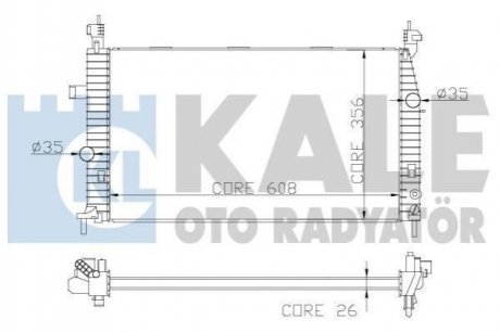 OPEL Радиатор охлаждения Meriva A 1.4/1.8 KALE OTO RADYATOR 342070 (фото 1)
