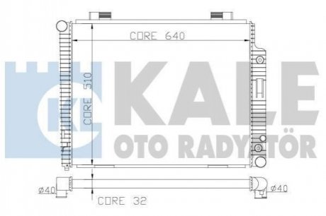DB Радиатор охлаждения W210 2.0/3.2 95- KALE OTO RADYATOR 360500 (фото 1)