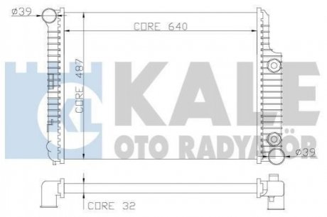 KALE DB Радиатор охлаждения W210 2.0/2.3 95- KALE KALE OTO RADYATOR 352000