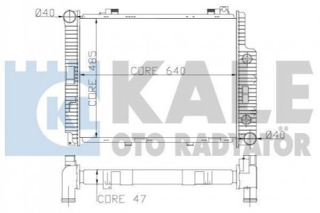 KALE DB Радиатор охлаждения W210 2.9TD 96- KALE KALE OTO RADYATOR 361600