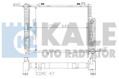 KALE DB Радиатор охлаждения W210 2.9TD 96- KALE KALE OTO RADYATOR 361600