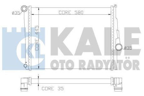 KALE BMW Радиатор охлаждения 3 E46 1.6/3.0 KALE KALE OTO RADYATOR 354400