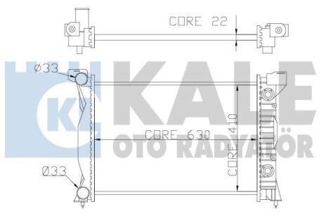 Радиатор охлаждения Audi A4 (01-08)/Seat Exeo (08-) KALE OTO RADYATOR 352900