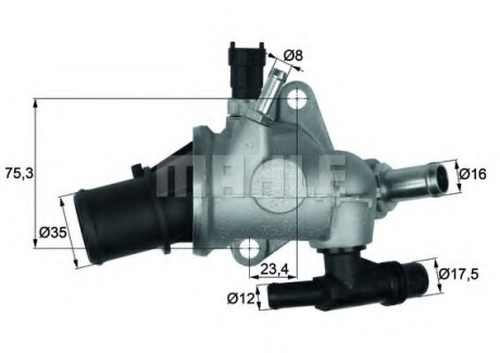 Термостат, охлаждающая жидкость MAHLE MAHLE\KNECHT TI 142 83