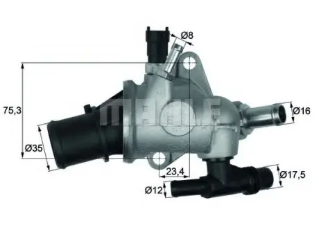 Термостат, охолоджуюча рідина MAHLE MAHLE\KNECHT TI 142 83