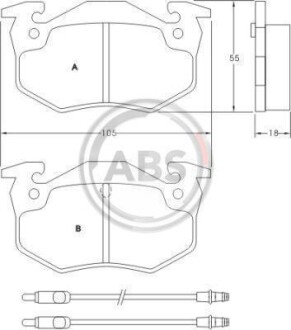 Колодки гальмівні V6 (82-94) A.B.S A.B.S. 36503