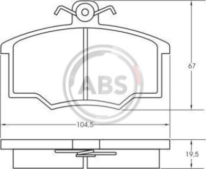 Колодки тормозные перед. Audi 100/80 (80-91) A.B.S A.B.S. 36138 (фото 1)