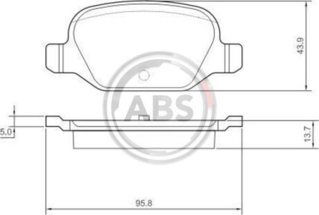 Колодки гальмівні задн. 500/Punto (99-21) A.B.S A.B.S. 37311