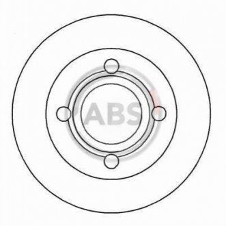 Тормозной диск задн. Audi 100 (82-91) A.B.S. 16068 (фото 1)