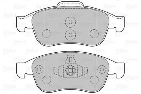 Тормозные колодки дисковые DACIA/RENAULT Dokker/Duster/Lodgy/Captur/Megane/Scenic &quot;1,2-2,0 &quot;F &quot;08&gt;&gt; VALEO 301059 (фото 1)