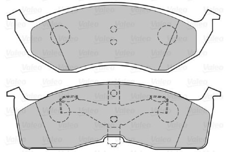 Гальмівні колодки дискові CHRYSLER Vision/Voyager "2,0-3,8 "F "93-01 VALEO 301556