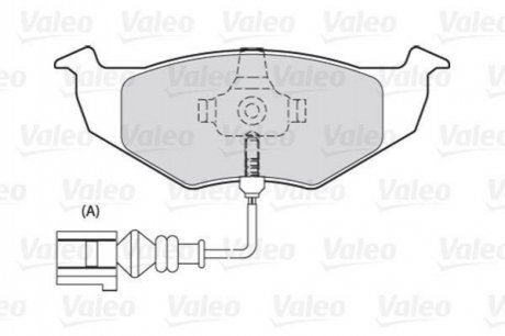 Комплект тормозных колодок, дисковый тормоз VALEO 301488 (фото 1)
