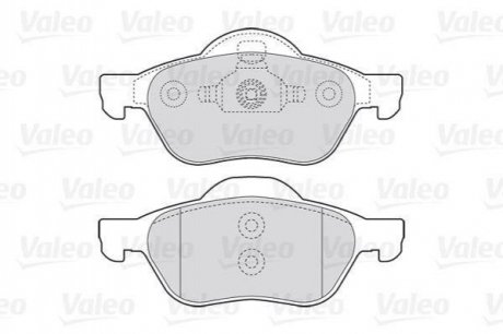 Комплект тормозных колодок, дисковый тормоз VALEO 301471 (фото 1)