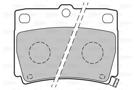 Тормозные колодки дисковые MITSUBISHI PajeroSport &quot;2,5-3,0 &quot;98&gt;&gt; VALEO 301778 (фото 1)