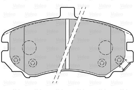 Тормозные колодки дисковые HYUNDAI Elantra "1,6-2,0 "F "00-06 VALEO 301739