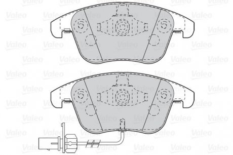 Тормозные колодки дисковые AUDI A4/A5/S5 "1,8-3,2 "F "07-17 VALEO 302098 (фото 1)