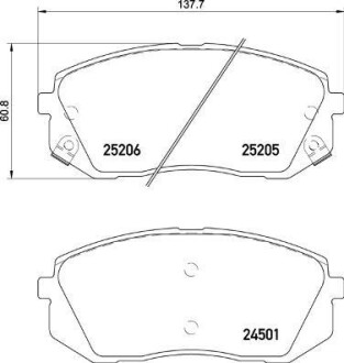 Тормозные колодки BREMBO P30093