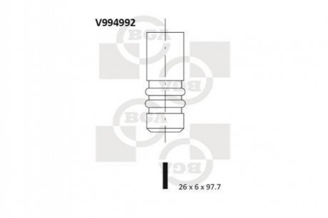 Впускной клапан BGA V994992 (фото 1)