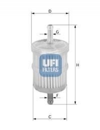 Комплект паливних фільтрів (12шт) UFI 31.001.00