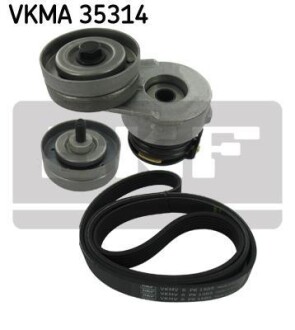 Комплект поліклиновий (ремінь+ролики) SKF VKMA 35314 (фото 1)