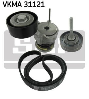 Комплект поліклиновий (ремінь+ролики) SKF VKMA 31121