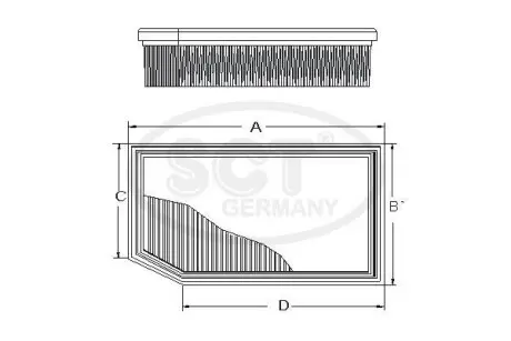 Фільтр повітряний SCT SCT Germany SB 2386