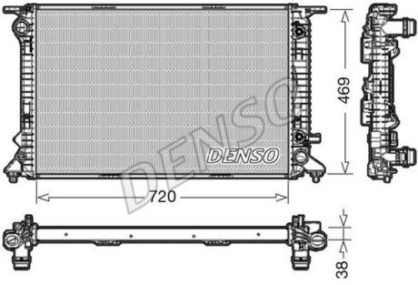 Радиатор AUDI/PORSCHE A4/A5/Q5/Macan \'\'2,7-3,0TDI/3,0-3,2TFSI "07-17 DENSO DRM02023