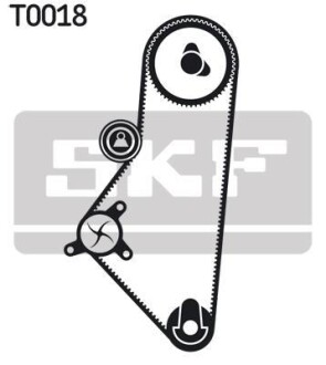 Водяний насос + комплект зубчатого ременя SKF VKMC 03201-2 (фото 1)