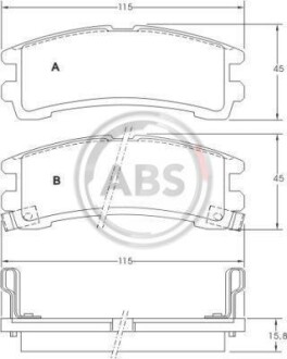 Колодки тормозные Pathfinder/Terrano (86-95) A.B.S A.B.S. 36674