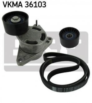 Комплект поліклиновий (ремінь+ролики) SKF VKMA 36103 (фото 1)