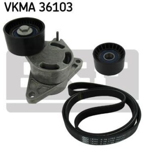 Комплект поліклиновий (ремінь+ролики) SKF VKMA 36103 (фото 1)