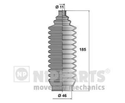 Пильовик рульового механізма NIPPARTS N2845004