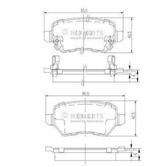 Тормозные колодки дисковые NIPPARTS N3610310