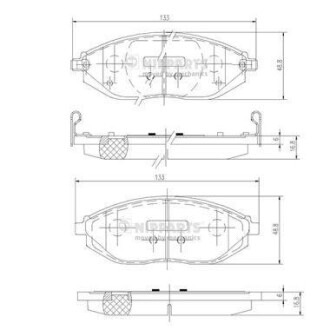 Гальмівні колодки NIPPARTS N3600916