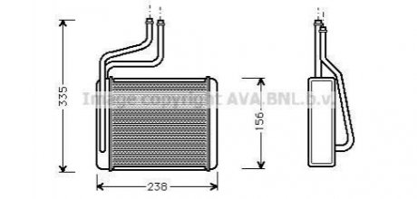 Радиатор, отоление салона AVA FD 6286