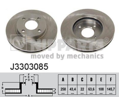 Тормозной диск NIPPARTS J3303085