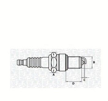 Свеча сжигания CT6FMR ВАЗ 2108-099, DAEWOO LANOS 1.5 (выр-во) MagnetiMarelli MAGNETI MARELLI 062000771304 (фото 1)